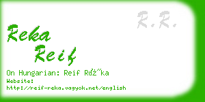 reka reif business card